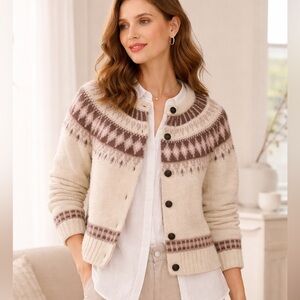 Anthropologie NWT Fairisle Knit Sweater
